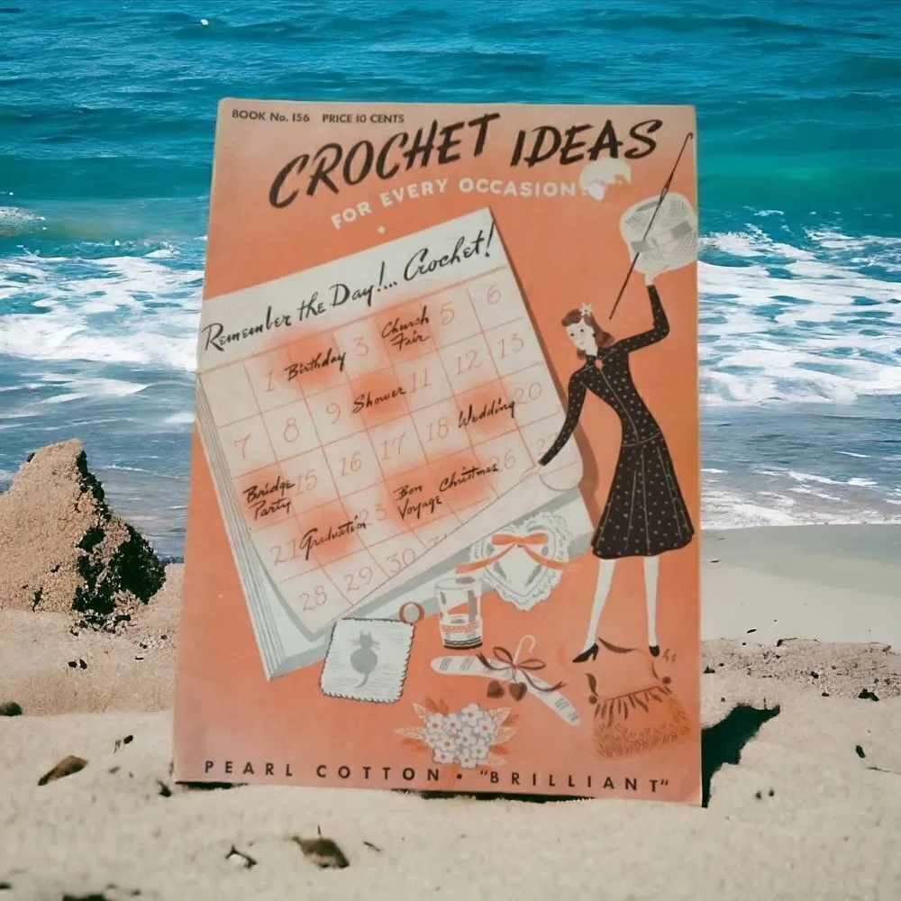 Vtg Crochet Ideas For Every Occasion Book # 156 1940 Ephemera Doily Ornaments‎